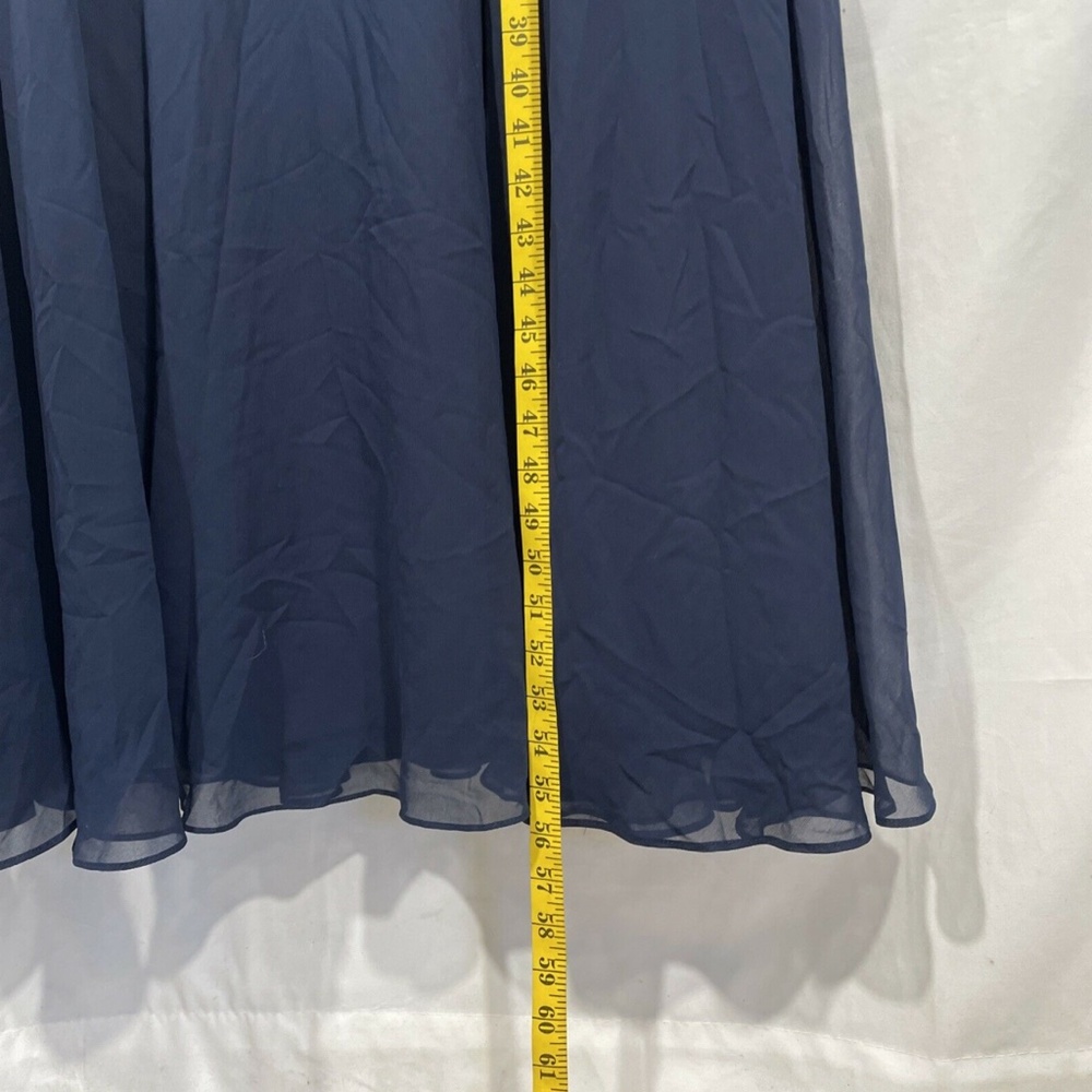 NEW $298 JS Collections Embroidered Illusion Bodice Gown Navy [SZ‎ 16 ] - Picture 6 of 12